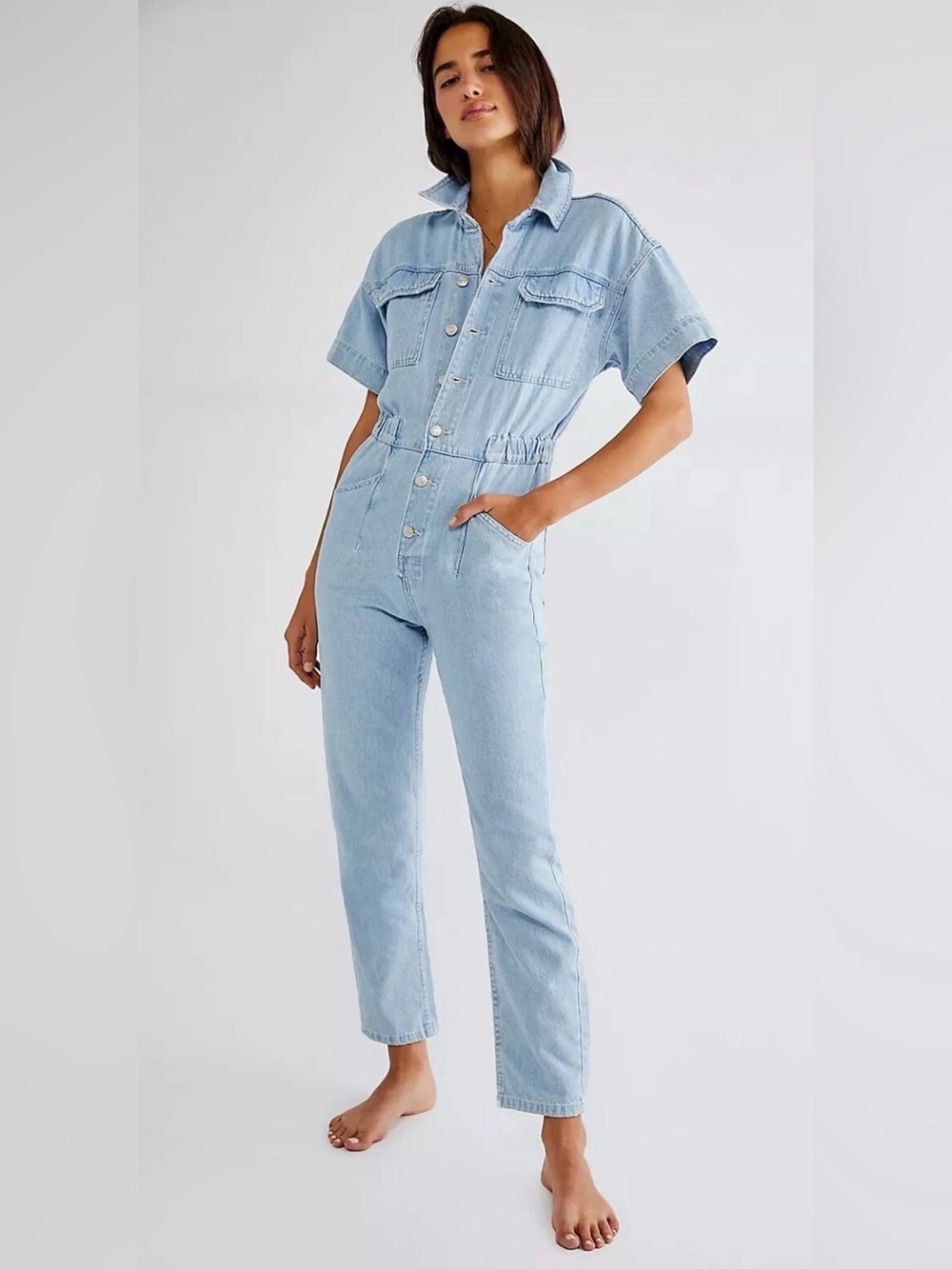 We The Free Marci Jumpsuit in Clear Skies